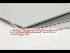 اندازه سفارشی ACP آلومینیوم کامپوزیت آلومینیوم برای پوشش بیلبورد ، دیوار پرده ، سقف و دکوراسیون داخلی ، پناهگاه داخلی