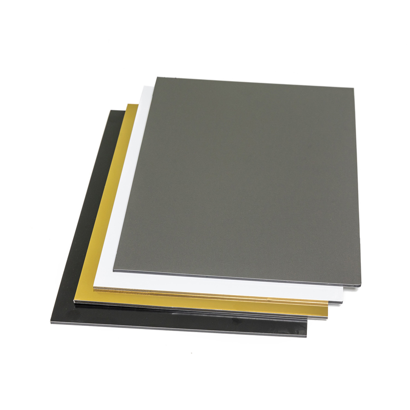 رنگ خاکستری PE PVDF پنل آلومینیوم کامپوزیت acm acp با 3mm / 4mm / 5mm