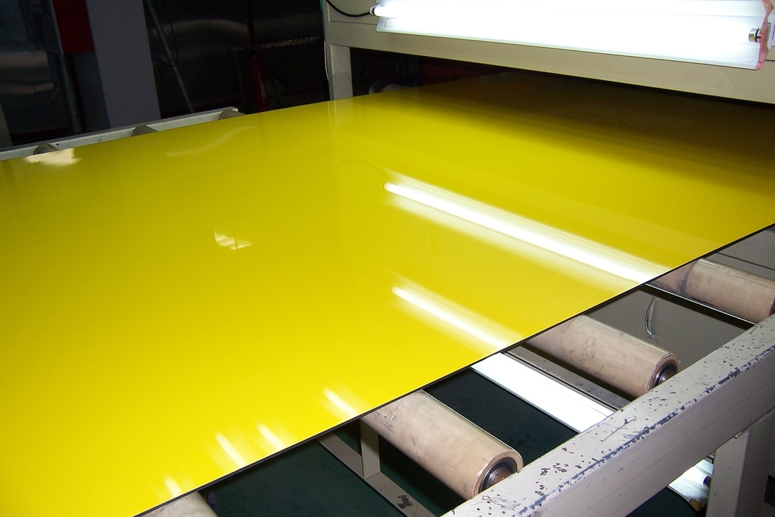 3050mm طول برش آلومینیوم Polyvinylidene فلوراید پانل برای سطوح صاف و ماندگار