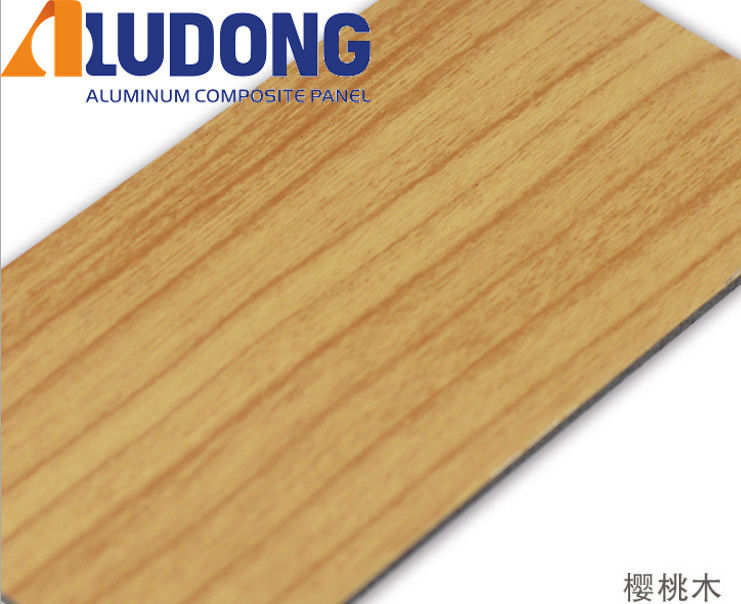 OEM سفارشی 1220 * 2440mm ACM پانل PE پوشش PVDF، گزینه دانه چوب، برای سقف و دکوراسیون داخلی قیمت کارخانه