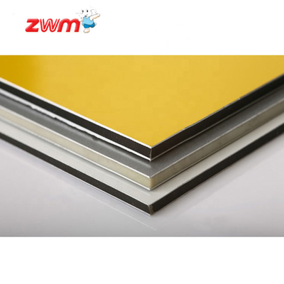 3050mm طول برش آلومینیوم Polyvinylidene فلوراید پانل برای سطوح صاف و ماندگار